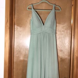 Azazie green bridesmaid/prom dress size 6